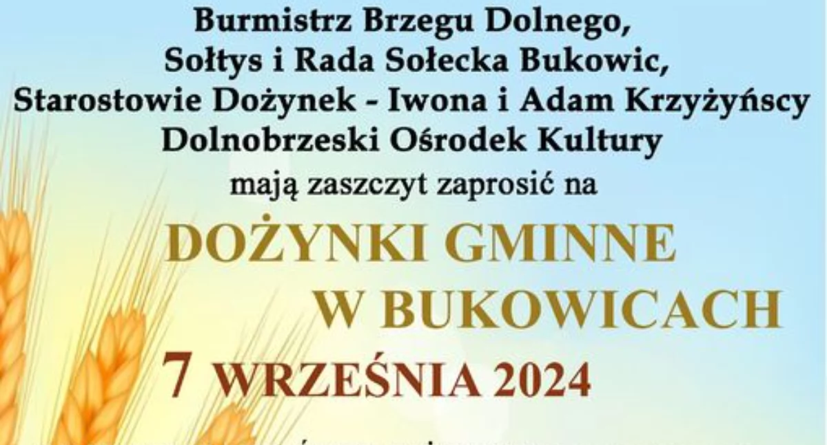 Święta i obchody, Brzeg Dolny zaprasza dożynki Bukowic - zdjęcie, fotografia