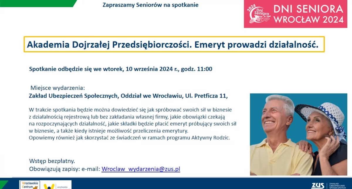 Gospodarka, Zaproszenie Wrocławskie Seniora - zdjęcie, fotografia