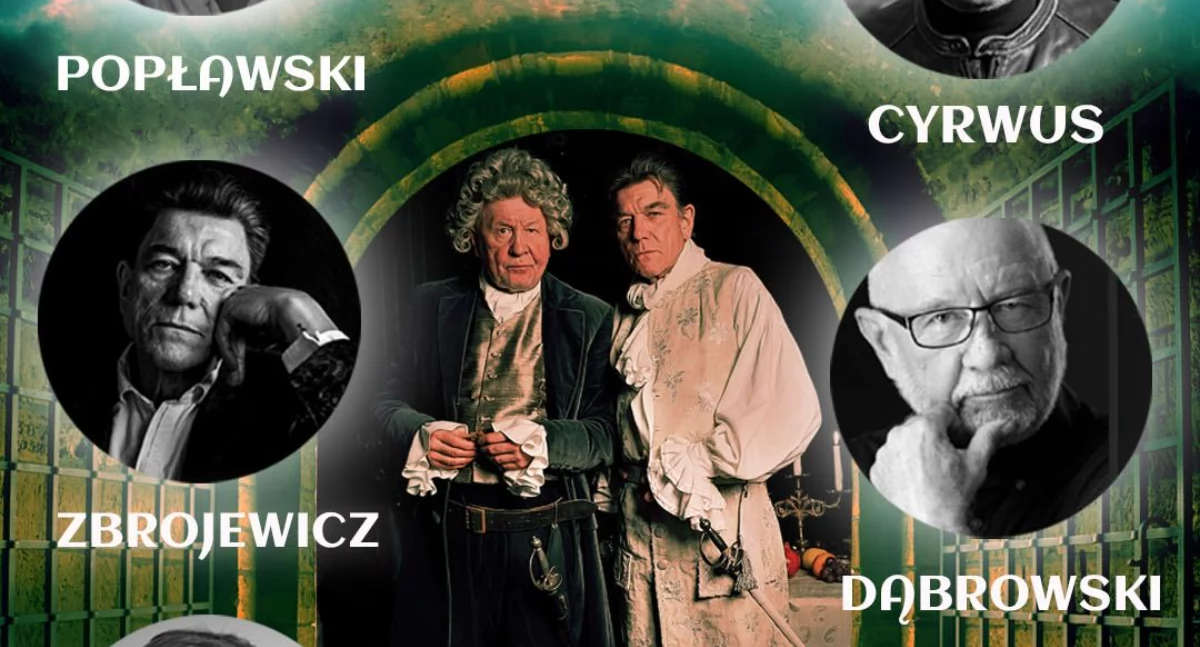 Teatr, Kolacja Cztery Ręce spektakl teatralny gwiazdami Wołowie - zdjęcie, fotografia