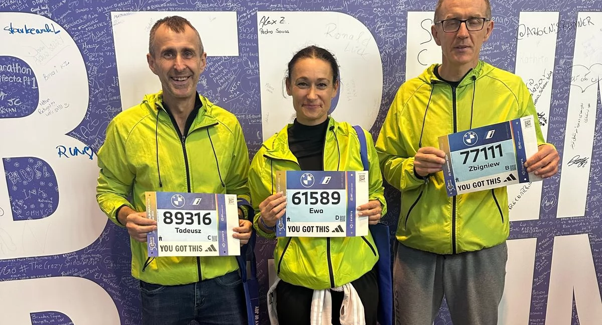 Bieganie, biegacze maratonie Berlinie - zdjęcie, fotografia