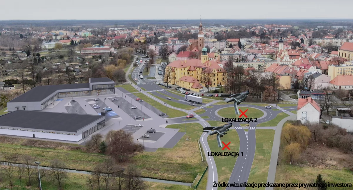 Inwestycje, naszym artykule gmina pokazała projekty będzie galeria rondo gdzie samolot - zdjęcie, fotografia