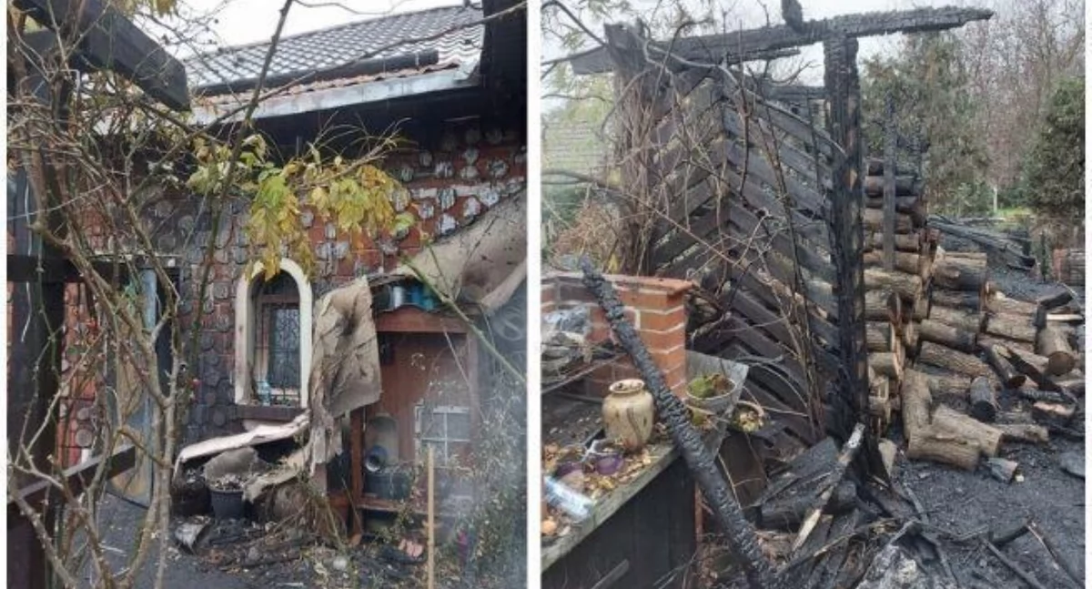 Bezpieczeństwo, zniszczył ogień pomoc rodziny Wołowa - zdjęcie, fotografia