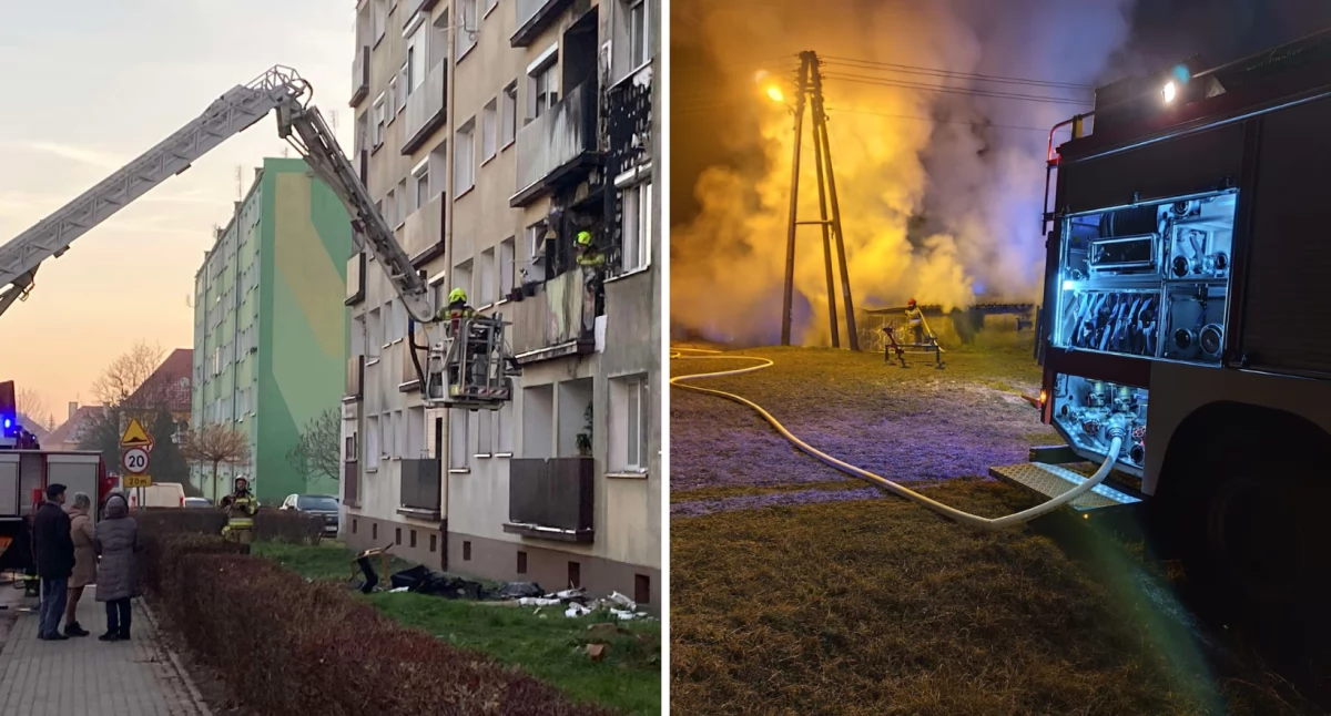 Pożary, groźne pożary jeden dzień - zdjęcie, fotografia