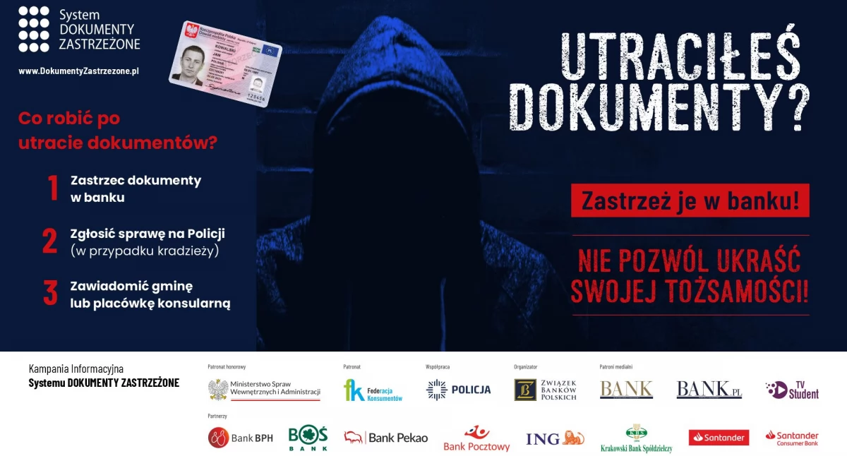 Bezpieczeństwo, Utraciłeś dokumenty pozwól ukraść swojej tożsamości! - zdjęcie, fotografia