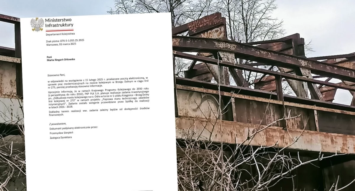 Komunikacja publiczna, Remont mostu kolejowego Brzegu Dolnym zatwierdzony! kiedy - zdjęcie, fotografia