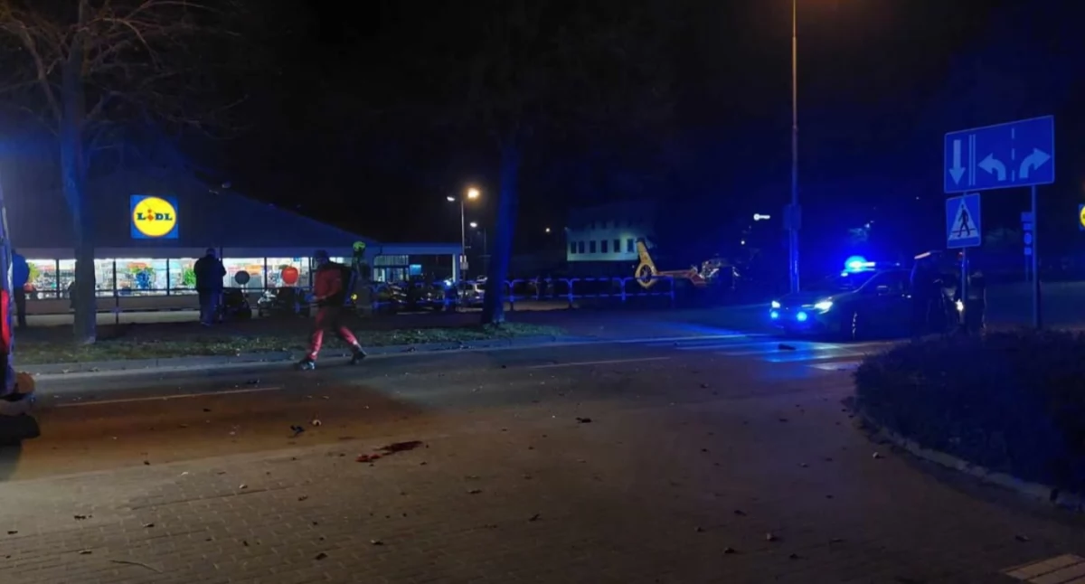 Bezpieczeństwo, Pilne! Potrącenie pieszego Brzegu Dolnym - zdjęcie, fotografia