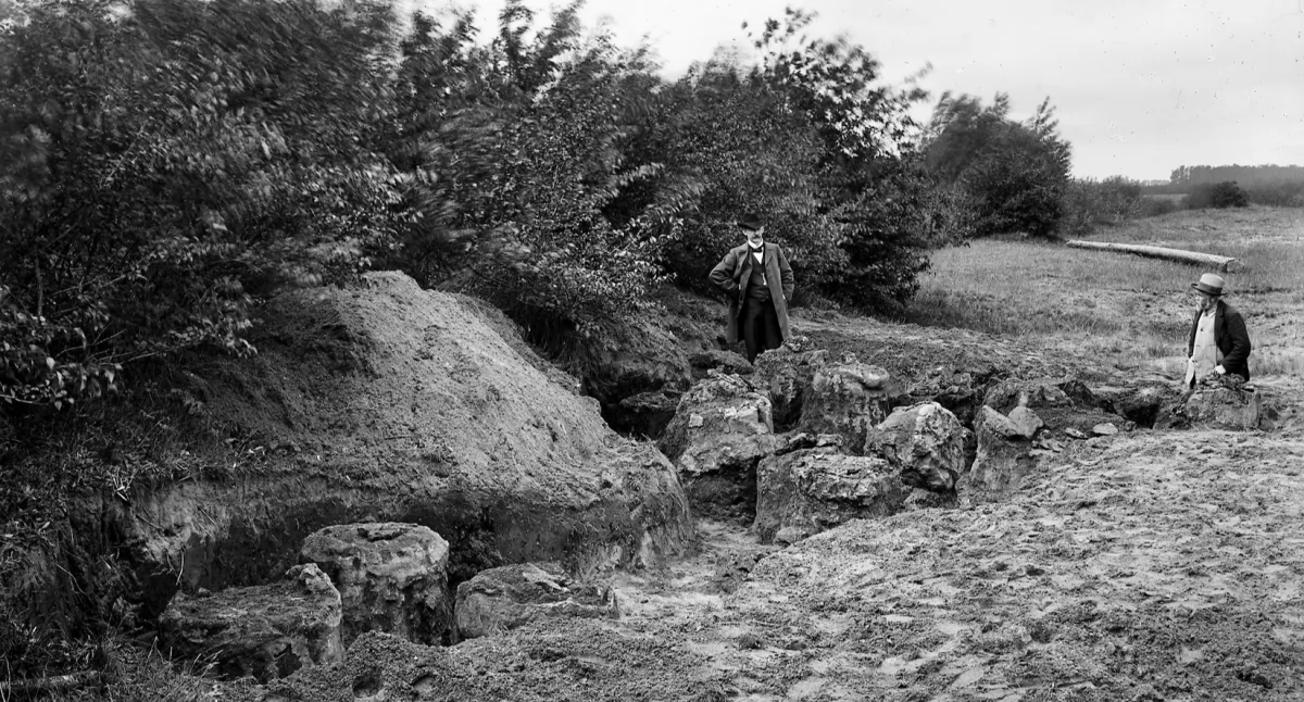 fot. Odkrywka w 1908 r.