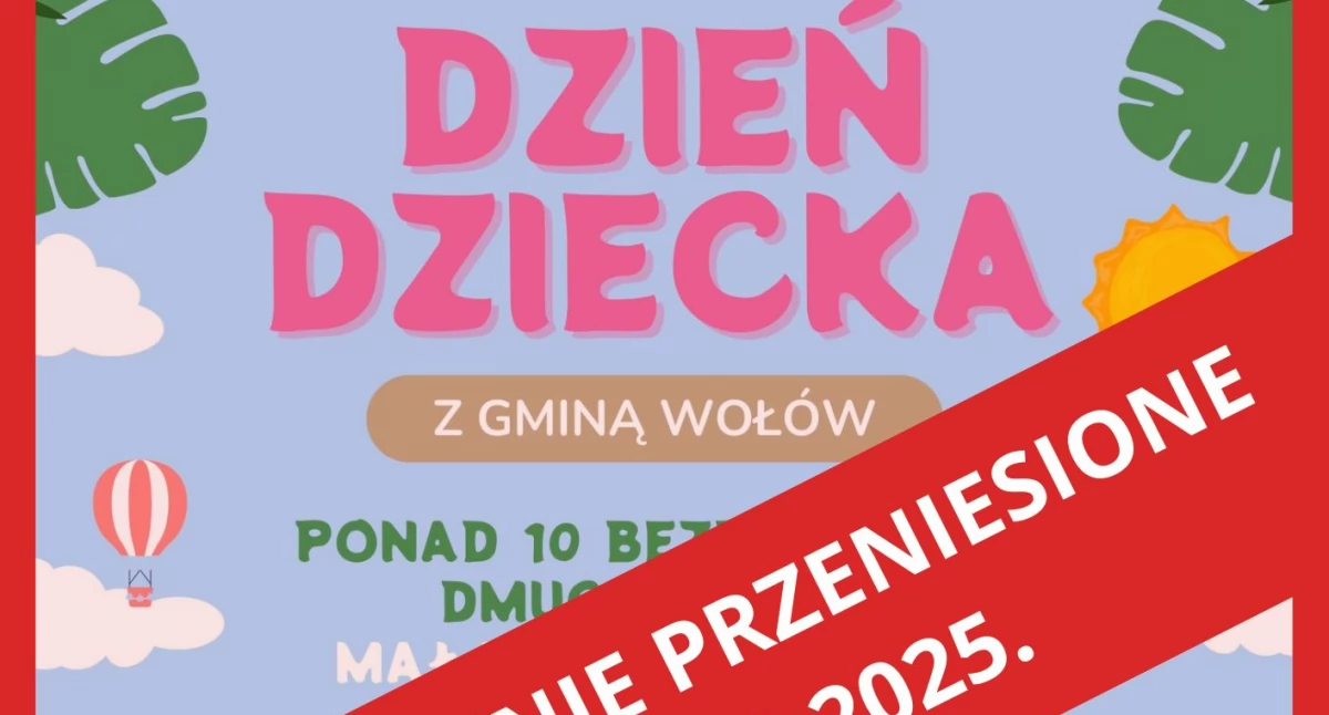 Wydarzenia artystyczne, Dzień Dziecka Wołowie przełożony powodu pogody termin ogłoszony - zdjęcie, fotografia