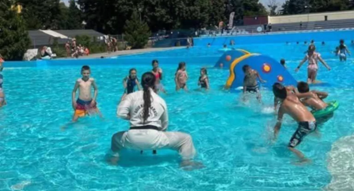 Inne sporty, Lipiec miesiącem sportu aktywne popołudnia Basenie Miejskim Wołowie - zdjęcie, fotografia