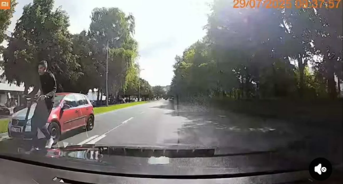 To zdjęcie nagrane przez kierowce 