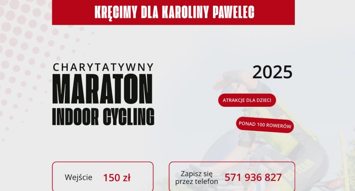Kolarstwo, Maraton basenie Wołowie Kręcimy Karoliny Pawelec - zdjęcie, fotografia