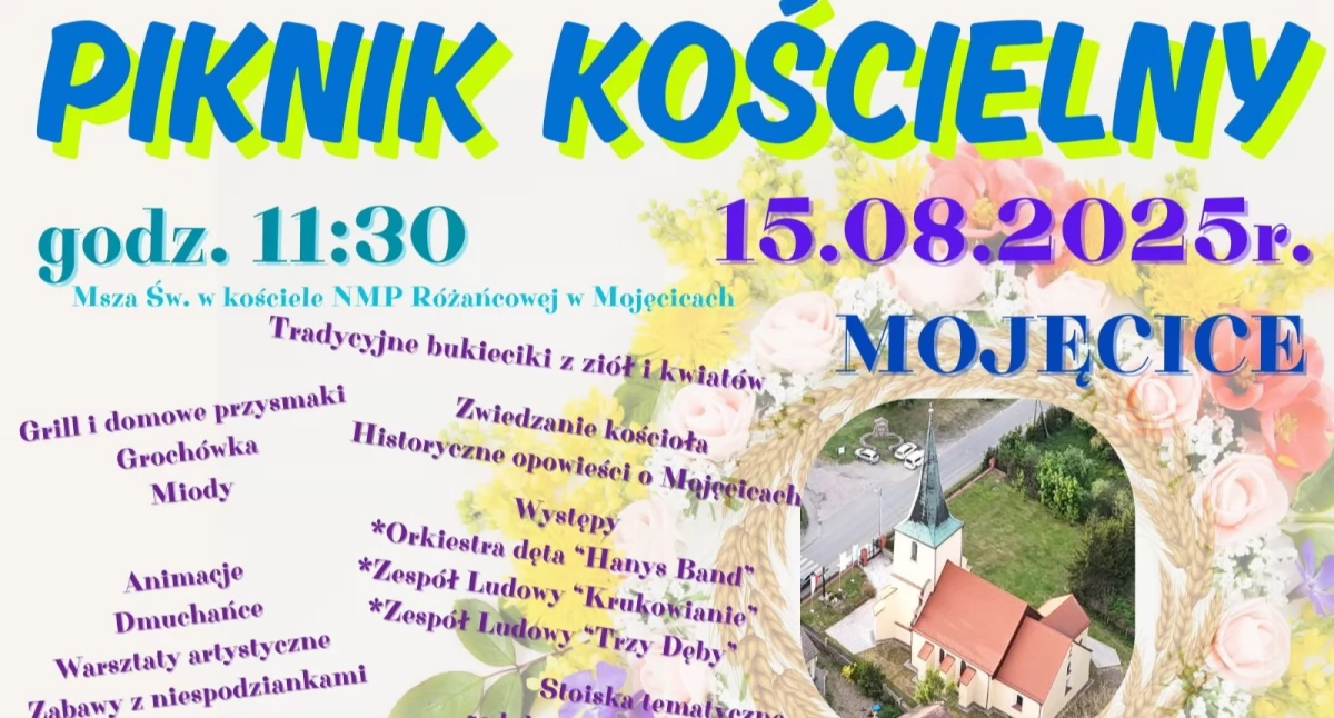 Koncerty, Mojęcice zapraszają Piknik Kościelny - zdjęcie, fotografia