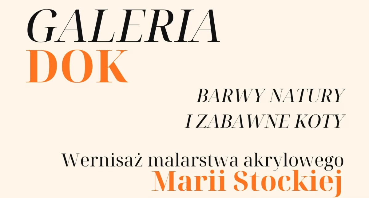 Malarstwo - Rzeźba , „Barwy natury zabawne koty” wernisaż Marii Stockiej Dolnobrzeskim Ośrodku Kultury - zdjęcie, fotografia