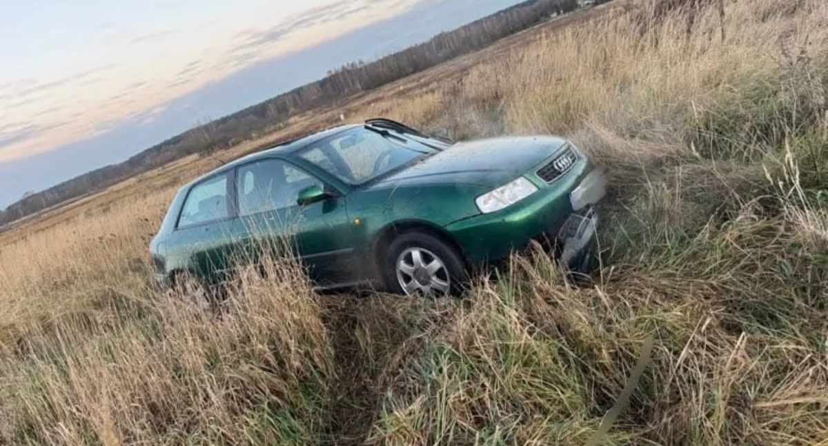 Zdjęcie wykonane z akcji przez policjatnów z Komendy Powiatowej Policji w Wołowie. 
