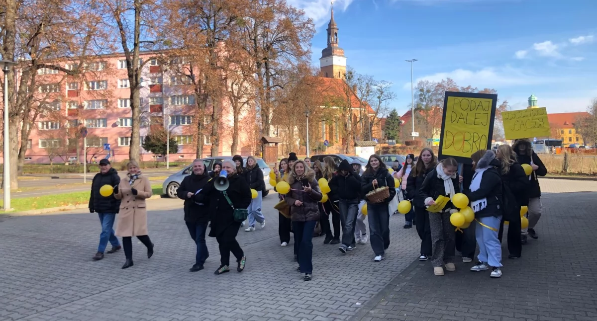 Akcje charytatywne, „Uśmiech podaj dalej” Happening okazji Życzliwości Wołowie nami! - zdjęcie, fotografia