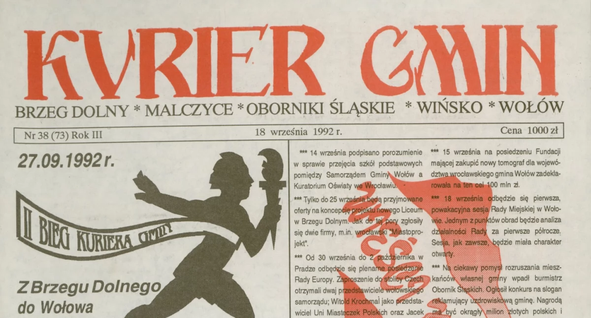 Historia, Biblioteka przypomina historię „Kuriera Gmin” - zdjęcie, fotografia