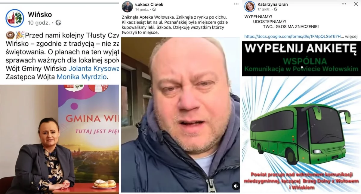 Polityka, Kronika gminna pączek rozdany autobus drodze apteka wylogowana - zdjęcie, fotografia