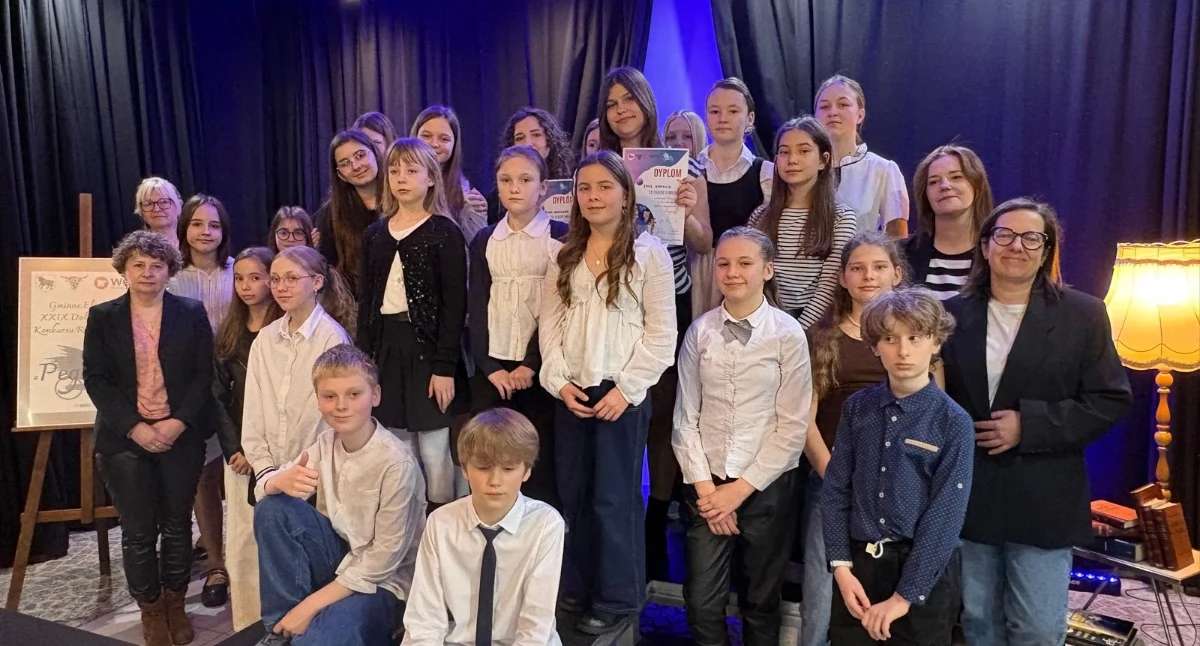 Edukacja i szkoły, gminne eliminacje Konkursu Recytatorskiego „Pegazik” - zdjęcie, fotografia