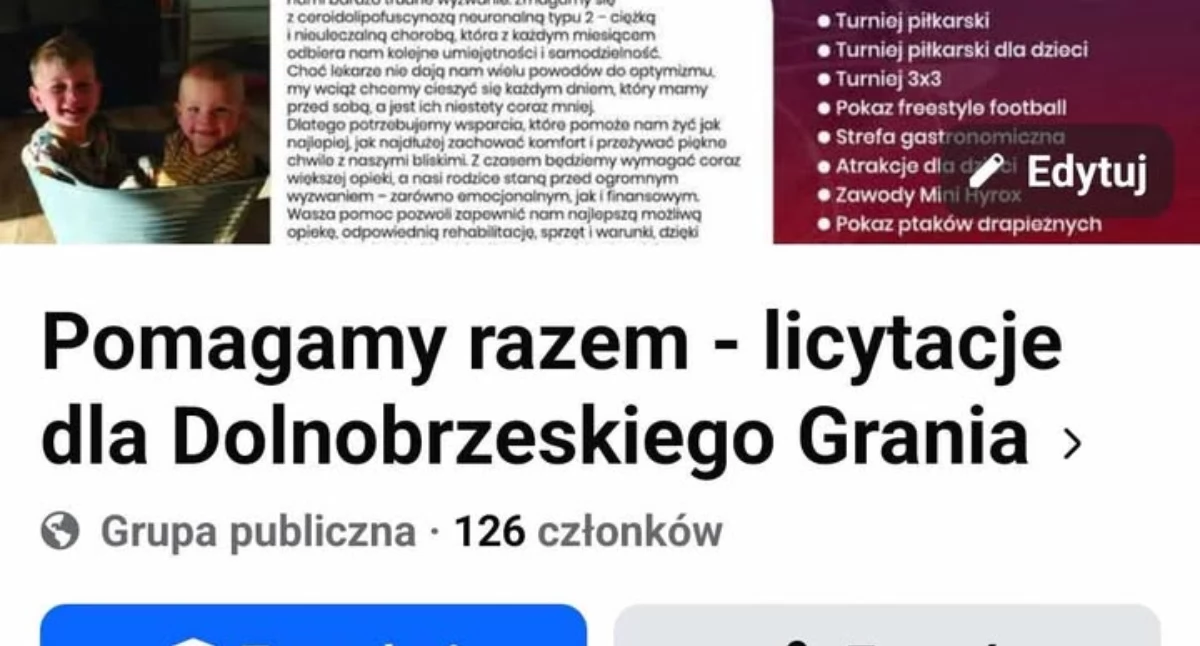 Akcje charytatywne, Przypominamy Turniej Charytatywny „Dolnobrzeskie Granie” sierpnia! Dołącz grupy licytacjami - zdjęcie, fotografia