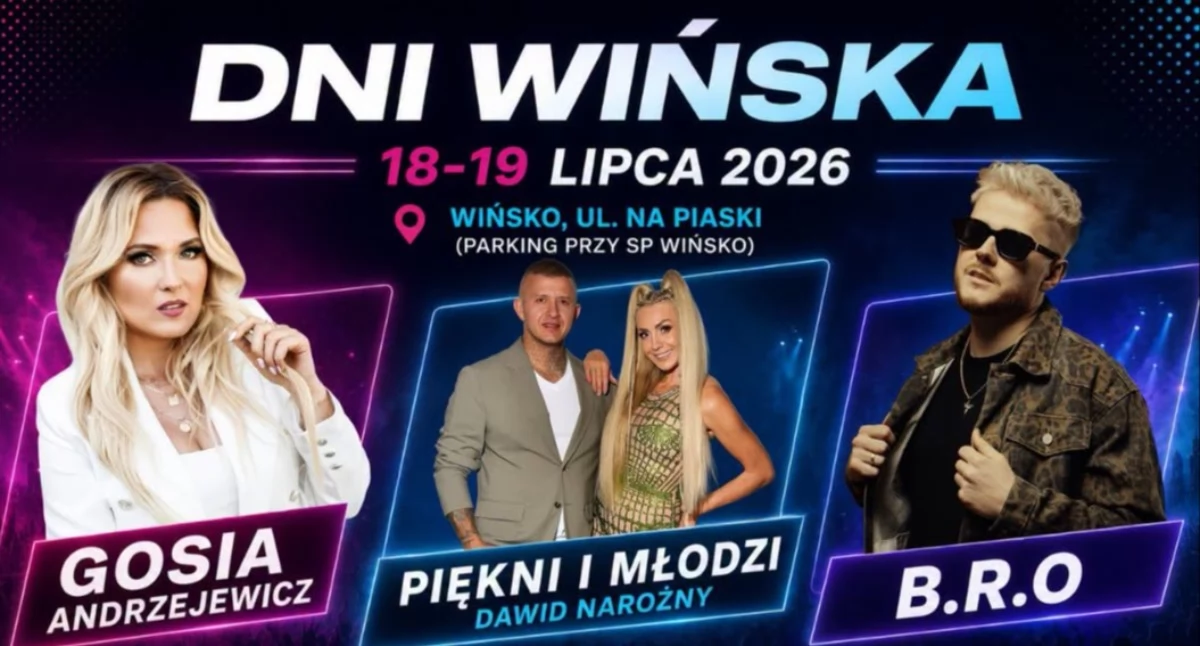 Imprezy cykliczne, Gosia Andrzejewicz Piękni Młodzi gwiazdami Wińska - zdjęcie, fotografia