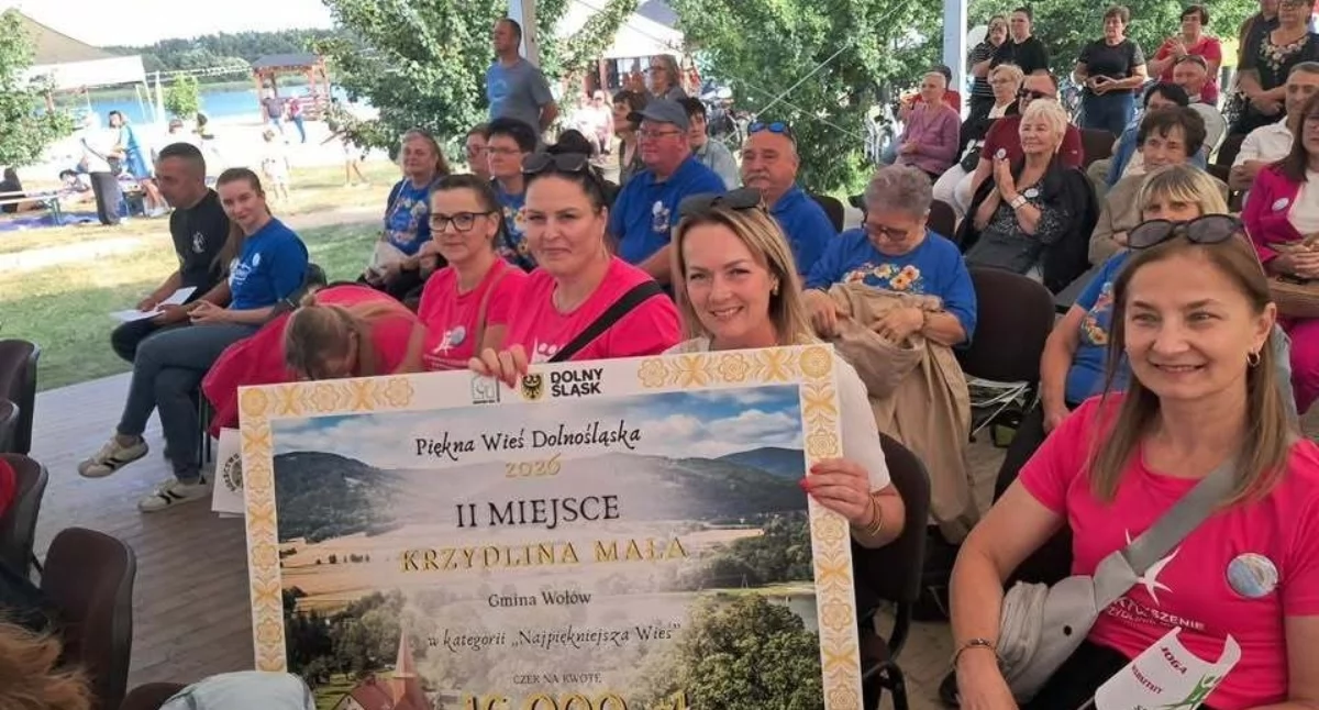 Konkursy i plebiscyty, Krzydlina Mała tytułem wicemistrza Wielki sukces Gminy Wołów konkursie „Piękna Wieś Dolnośląska 2026” - zdjęcie, fotografia