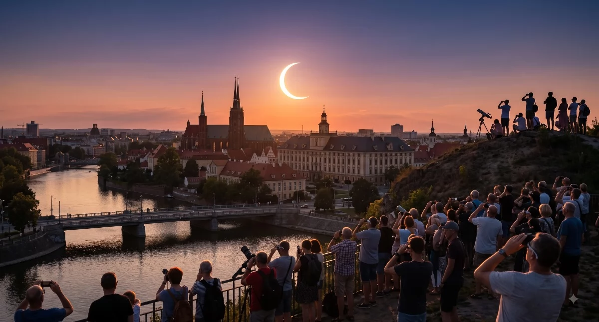 Natura i ekologia, Częściowe zaćmienie Słońca Najgłębsze zjawisko - zdjęcie, fotografia