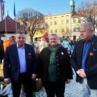 Jan Janas, starosta, Agnieszka Łukaszewska, wiceprzewodnicząca Rady Powiatu i Dariusz...