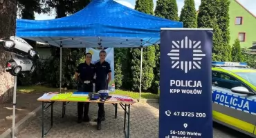 Mundurowi w „Chatce Puchatce”. Wołowska policja na pikniku z okazji Dnia Rodziny
