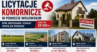 Licytacje komornicze w powiecie wołowskim. Dom, mieszkania i działki trafią na sprzedaż